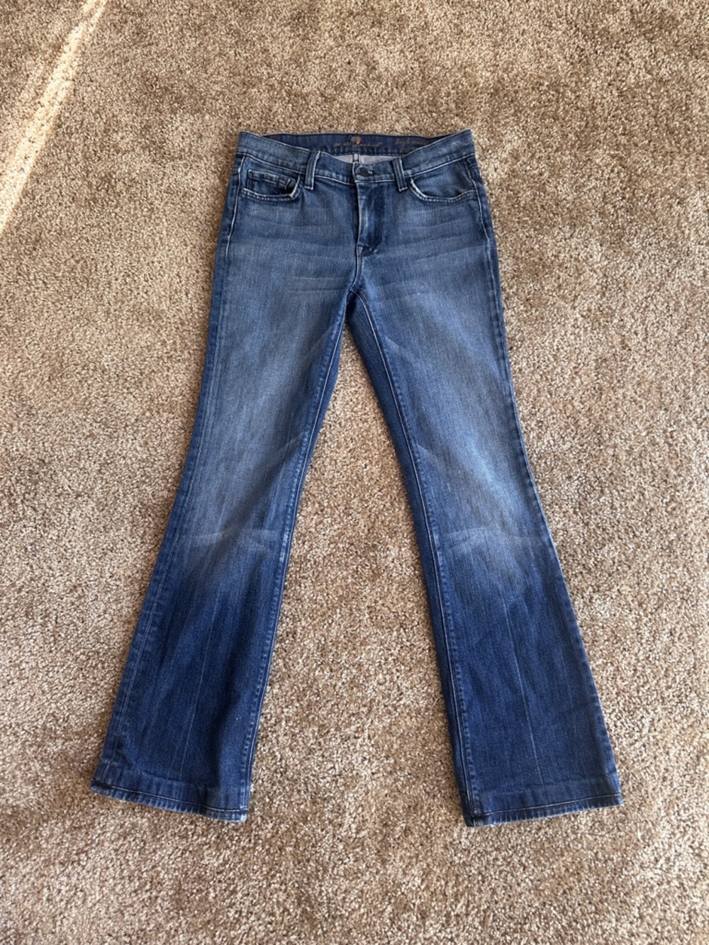 7 For All Mankind Blue Flare Jeans